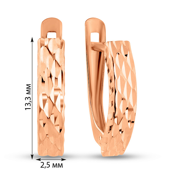 Серьги из красного золота (арт. 121701) – изображение 4