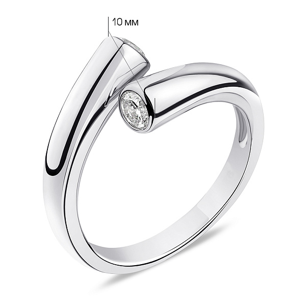 Кольцо из серебра с фианитами (арт. 7501/6489) – изображение 2