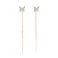 Золотые сережки-протяжки Бабочки с фианитами (арт. 110040) – изображение 1