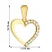 Подвеска Сердце с фианитами из желтого золота (арт. 421873ж) – изображение 2