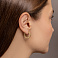 Серьги-кольца из желтого золота (арт. 108535/20ж) – изображение 3