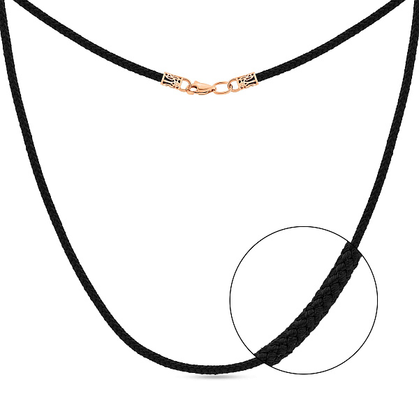 Шовковий ювелірний шнурок з золотим замком (арт. 11203-1Т) – зображення 3