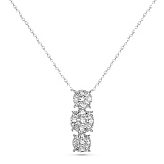 Кольє з білого золота з діамантами (арт. Ц341567040б)