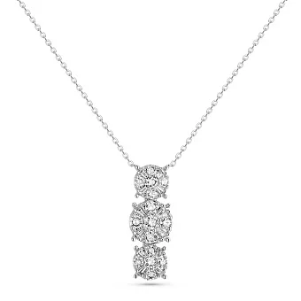 Кольє з білого золота з діамантами (арт. Ц341567040б)
