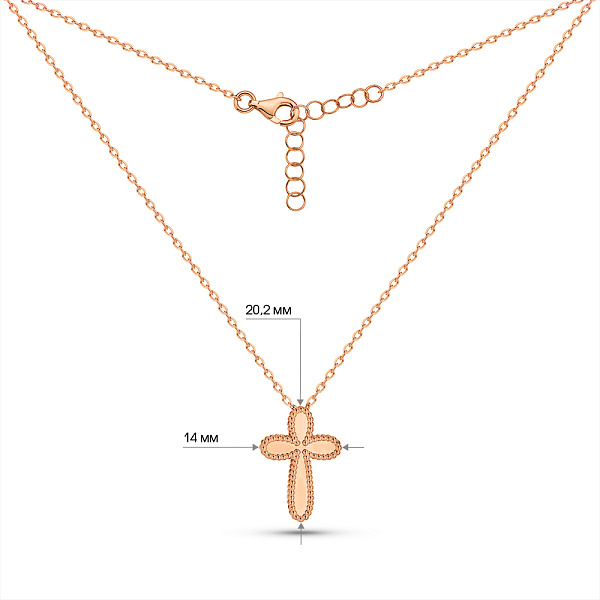 Золоте кольє Хрестик без каменів (арт. 353004) – зображення 4