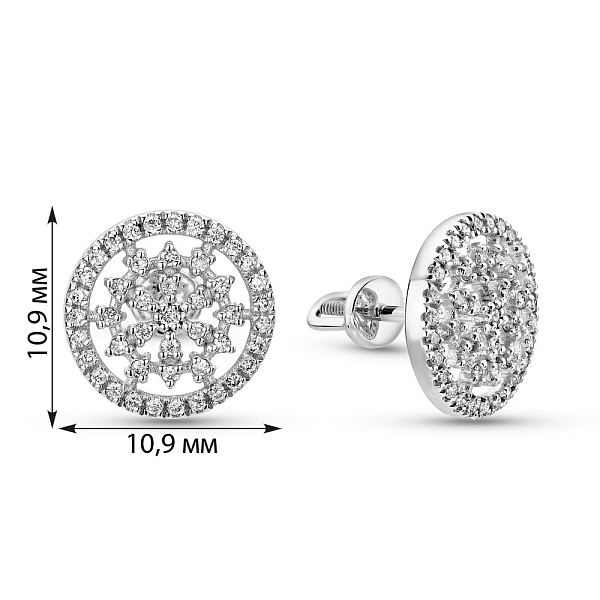 Золоті сережки пусети з діамантами (арт. 2190373202) – зображення 7