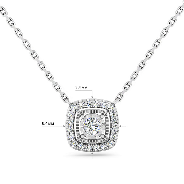 Колье из белого золота с бриллиантами (арт. Ц011234010б) – изображение 2