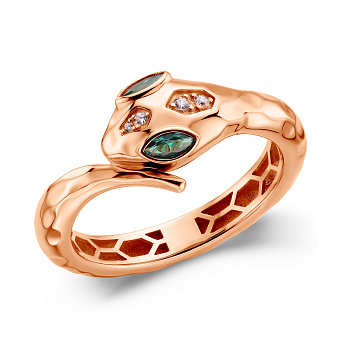 Фото Золота каблучка Змія (арт. 141481за)