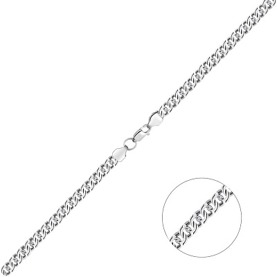 Срібний ланцюжок в плетінні Бісмарк (арт. 7908/5102/1)