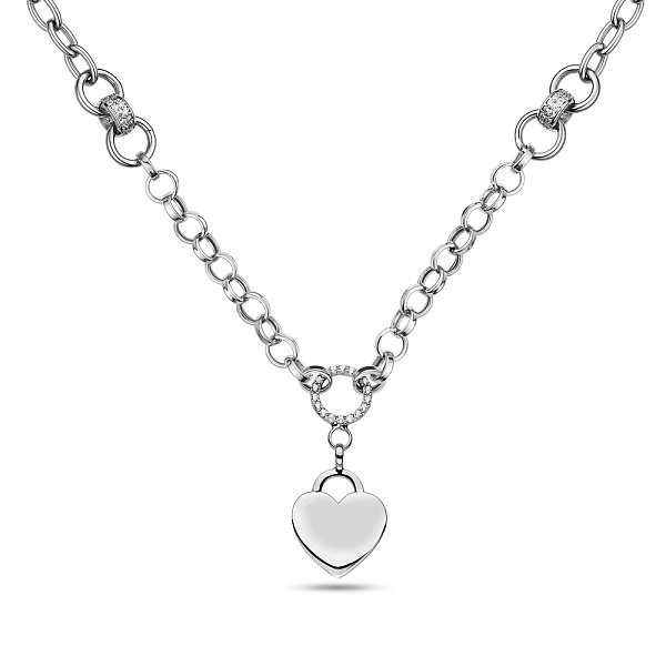 Кольє з білого золота з фіанітами (арт. 352272б) – зображення 1