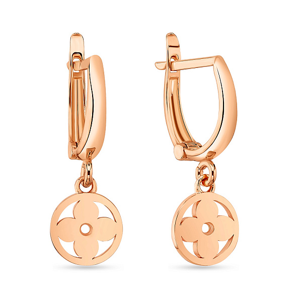 Золоті сережки з підвісками (арт. 108487) – зображення 1