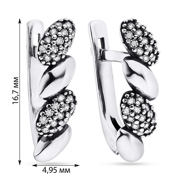 Серебряные серьги с фианитами (арт. 7902/1113014) – изображение 2