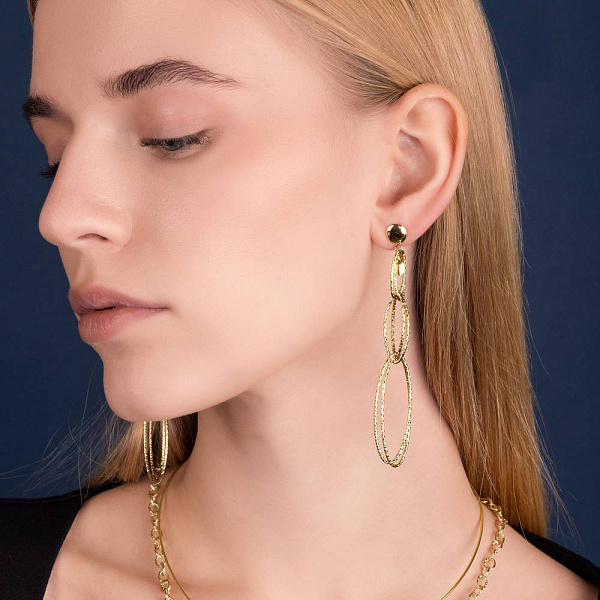 Сережки Francelli з жовтого золота (арт. 1091209ж) – зображення 3