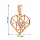 Золота підвіска Сердечко з фіанітами (арт. 440975) – зображення 4