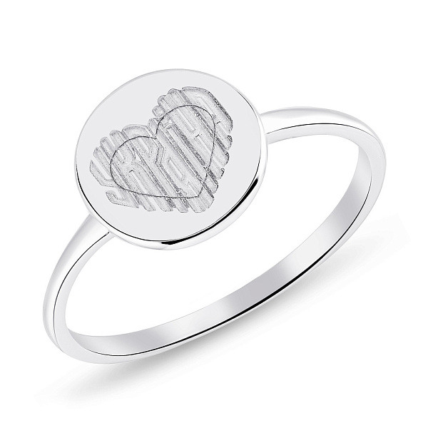 Серебряное кольцо "Україна" (арт. 7501/448кп) – изображение 1
