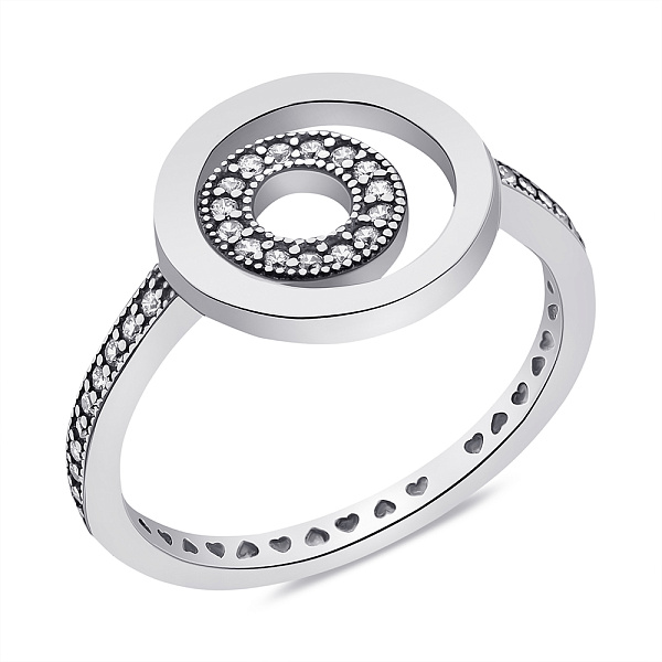 Кольцо из серебра с фианитами (арт. 7901/6179) – изображение 1