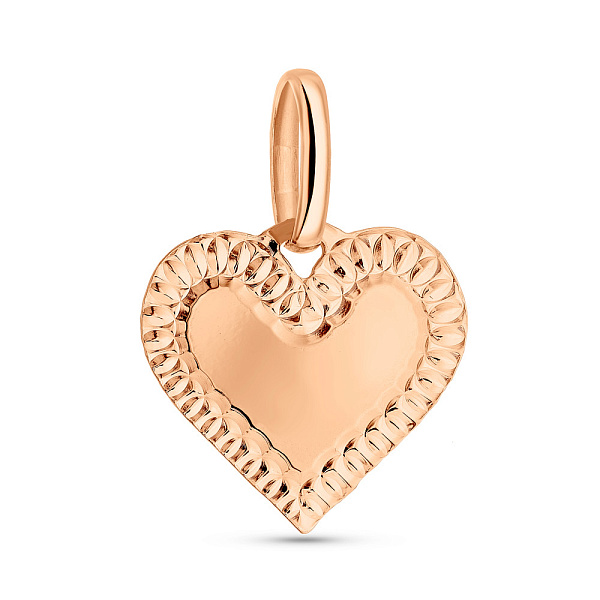 Золотий кулон Сердечко (арт. 424864) – зображення 1