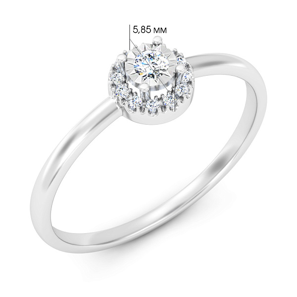 Золотое кольцо с бриллиантами (арт. К011684010б) – изображение 4