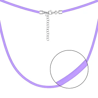 Ювелірний шнурок з каучуку зі срібним замком (арт. 7607/1774ф)