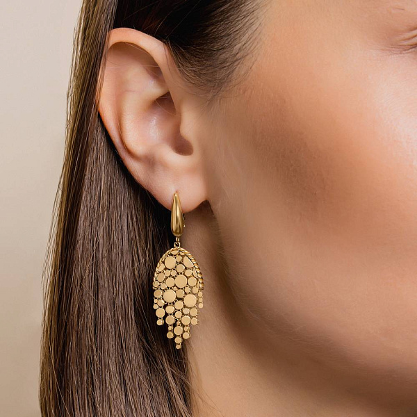 Сережки з жовтого золота Francelli (арт. 1091330ж) – зображення 2