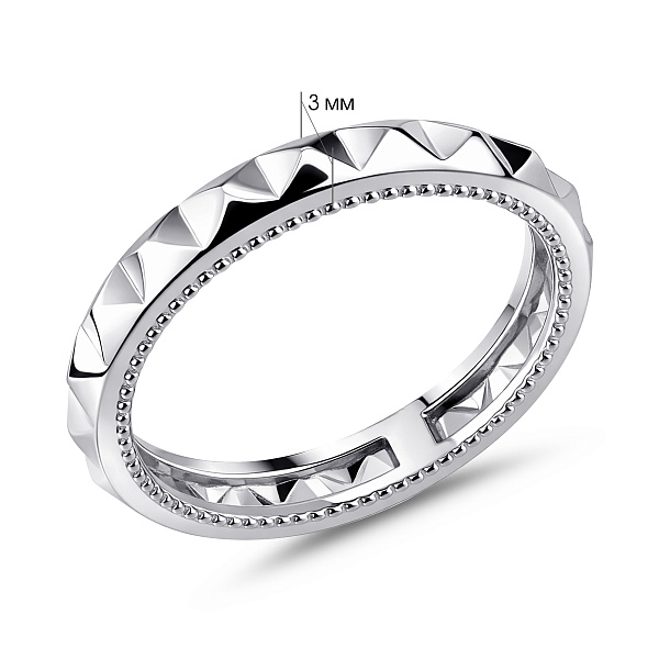 Серебряное кольцо без камней (арт. 7501/8504) – изображение 2