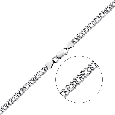 Серебряная цепочка плетения Двойной Ромб (арт. 0303106)