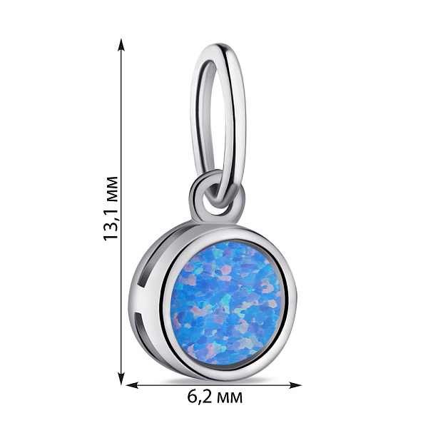 Серебряный подвес с опалом (арт. 7503/П2ОПГ/1166) – изображение 2