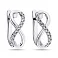 Серебряные серьги «Бесконечность» с фианитами (арт. 7502/25025р) – изображение 1