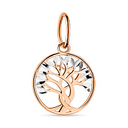 Фото Подвес из золота без камней с родированием (арт. 424417р)