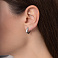 Серьги-кольца из белого золота (арт. 105164/10б) – изображение 2
