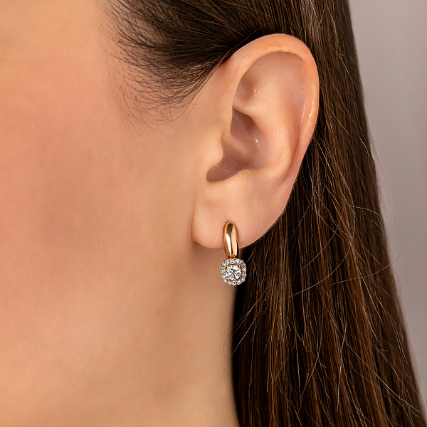 Сережки з червоного золота з діамантами (арт. 2191986201) – зображення 2