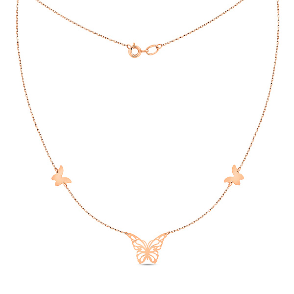 Колье Бабочки из красного золота (арт. 360148) – изображение 1