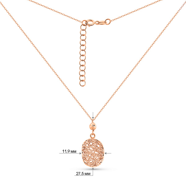 Колье из красного золота (арт. 352807) – изображение 3