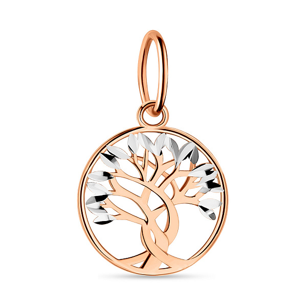 Подвес из золота без камней с родированием (арт. 424417р) – изображение 1