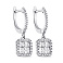 Серебряные серьги-подвески с фианитами (арт. 7502/9057) – изображение 1