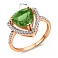 Золотое кольцо с хризопразом (арт. 140637Пх) – изображение 2