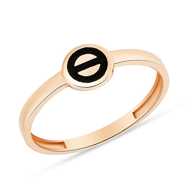 Кольцо золотое с эмалью (арт. 154740еч) – изображение 1