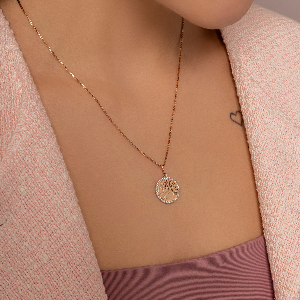 Золотой подвес с фианитами (арт. 424693/15) – изображение 2