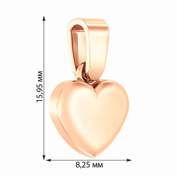 Золотая подвеска «Сердечко» (арт. 440483) – изображение 3