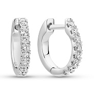 Фото Золотые серьги с дорожкой из бриллиантов (арт. С341447020б)