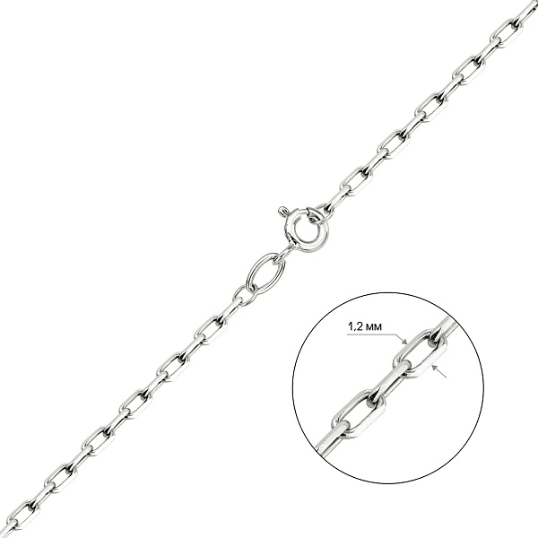 Ланцюжок з білого золота плетіння Якірне (арт. ц306203б) – зображення 5