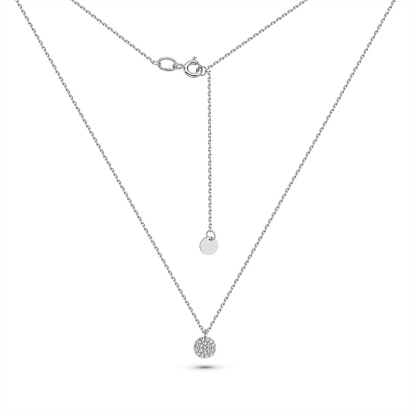 Кольє з білого золота з діамантами (арт. Ц011480010б) – зображення 2