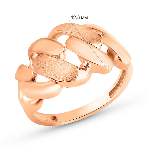 Золотое кольцо Звенья (арт. 156222м) – изображение 7