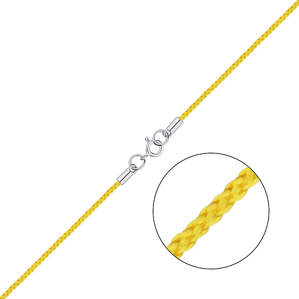 Ювелирный шнурок с серебряными вставками (арт. 7307/79053-229/18ж) – изображение 1