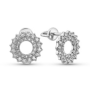 Сережки-пусети з білого золота з діамантами (арт. 2111554202)