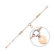 Браслет з червоного і білого золота з підвіскою (арт. 326356кб)