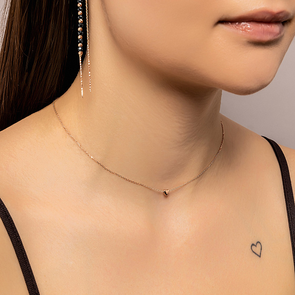 Колье Сердечко из красного золота (арт. 360157) – изображение 2
