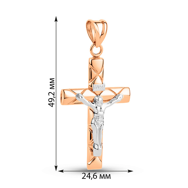 Золотой крестик с распятием (арт. 500671) – изображение 5