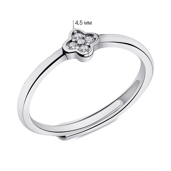 Серебряное кольцо Клевер (арт. 7501/6417) – изображение 2