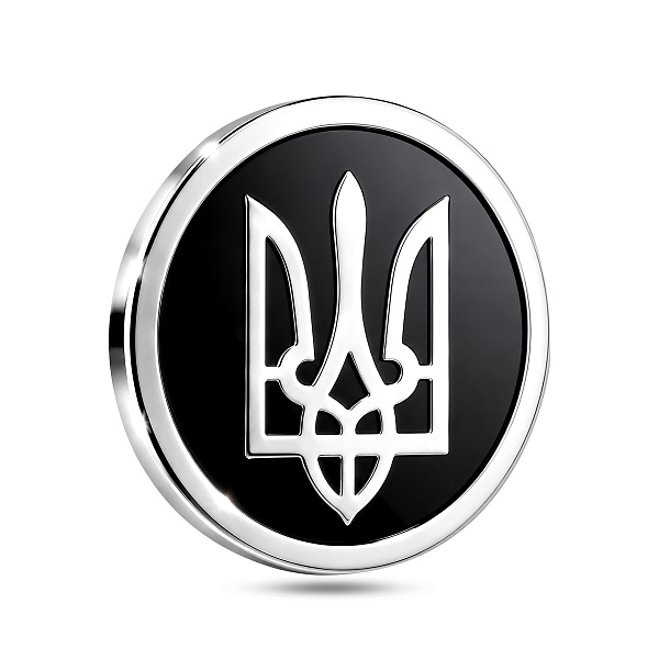 Значок из белого золота Герб Украины-Трезубец (арт. 361203беч) – изображение 1